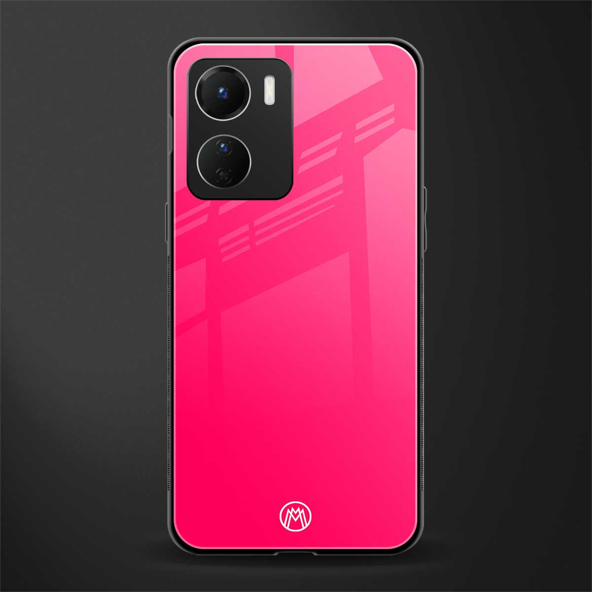 magenta paradise back phone cover | glass case for vivo y16