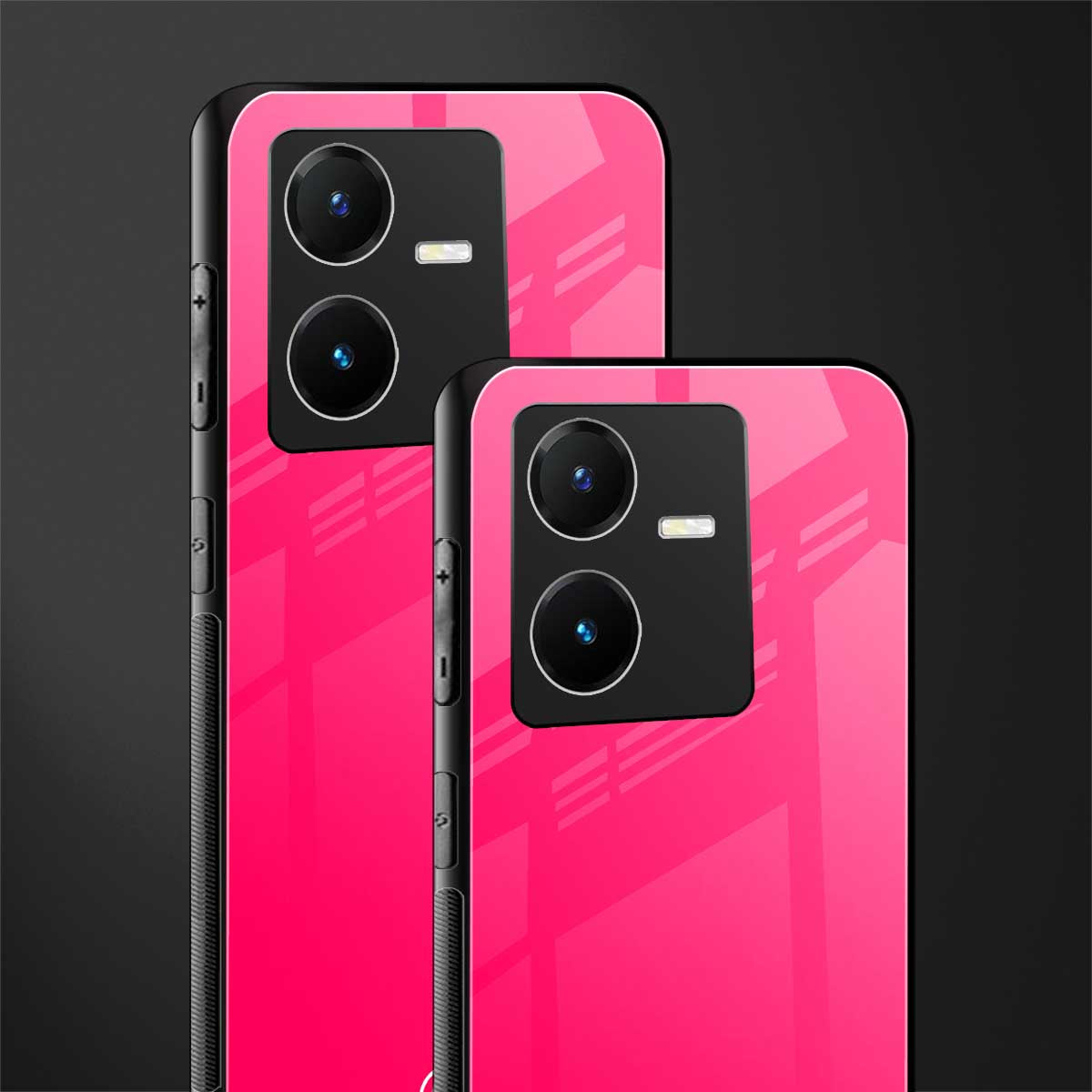 magenta paradise back phone cover | glass case for vivo y22