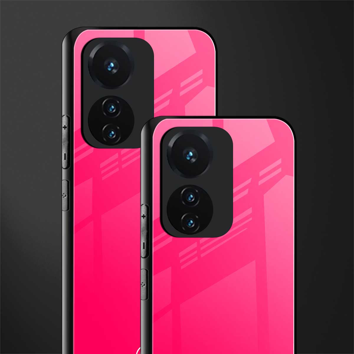 magenta paradise back phone cover | glass case for vivo t1 44w 4g