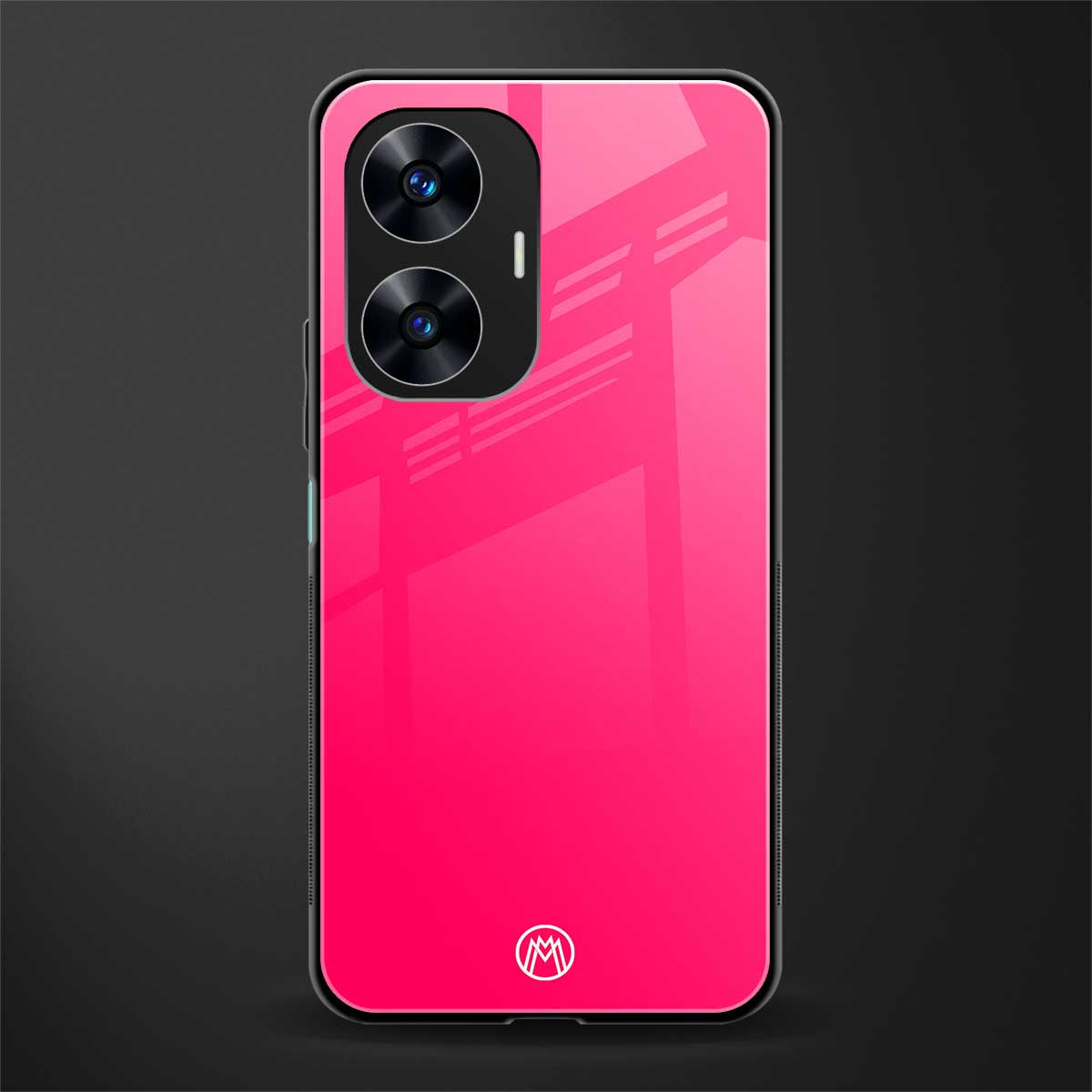 magenta paradise back phone cover | glass case for realme c55