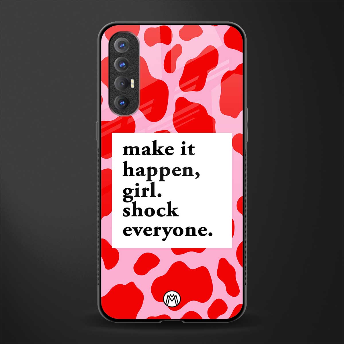 make it happen girl glass case for oppo reno 3 pro image