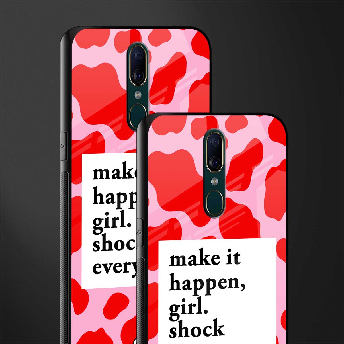 make it happen girl glass case for oppo f11 image-2