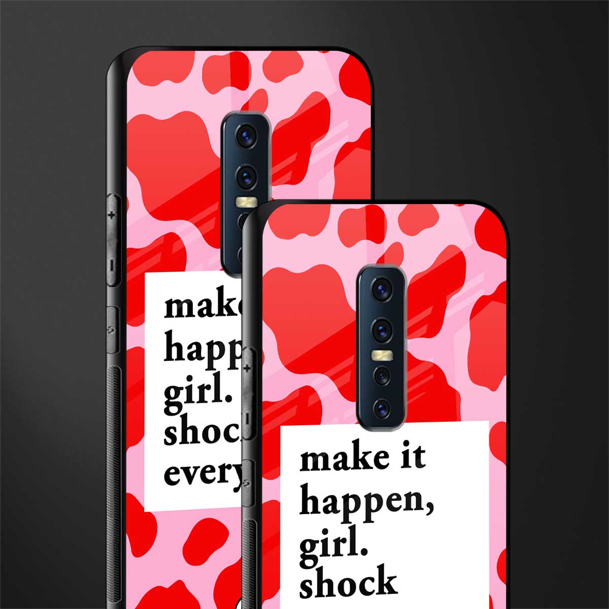 make it happen girl glass case for vivo v17 pro image-2