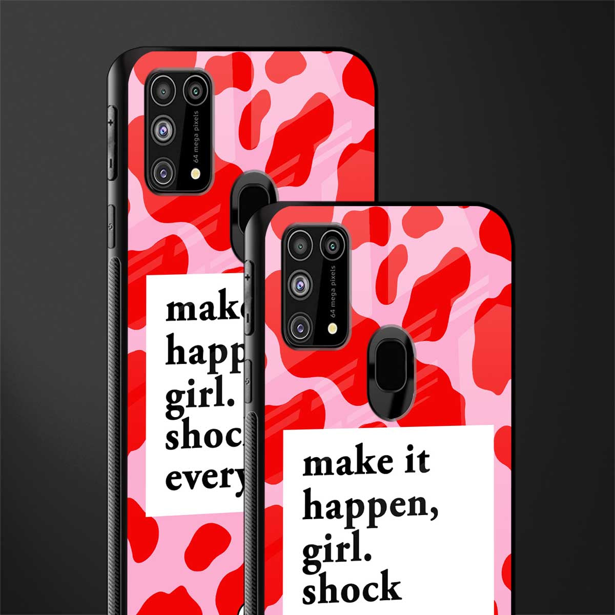 make it happen girl glass case for samsung galaxy m31 prime edition image-2