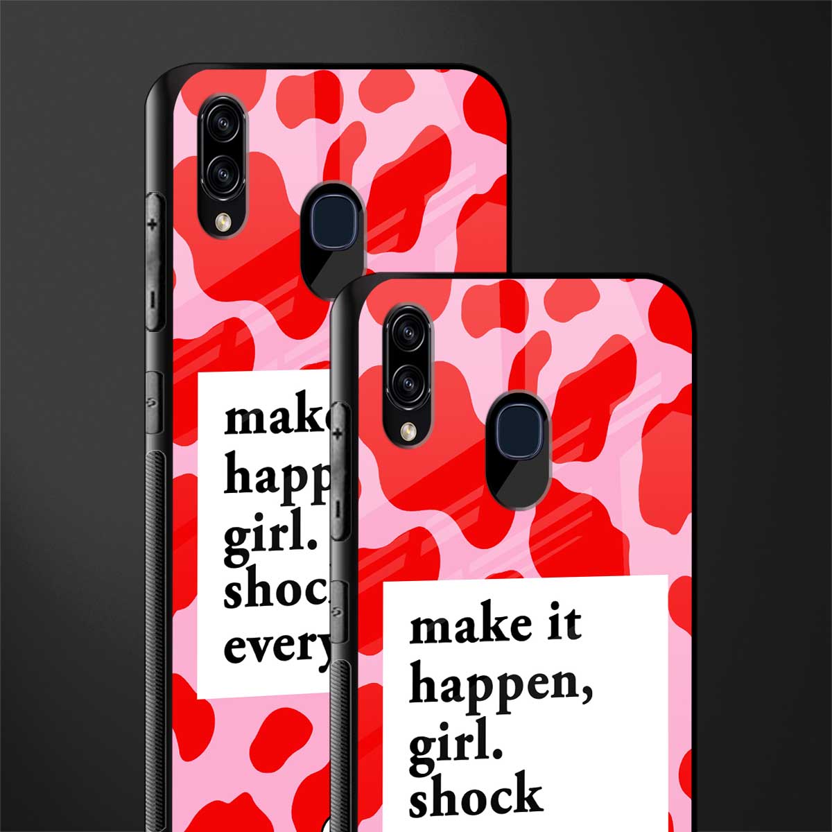 make it happen girl glass case for samsung galaxy a30 image-2