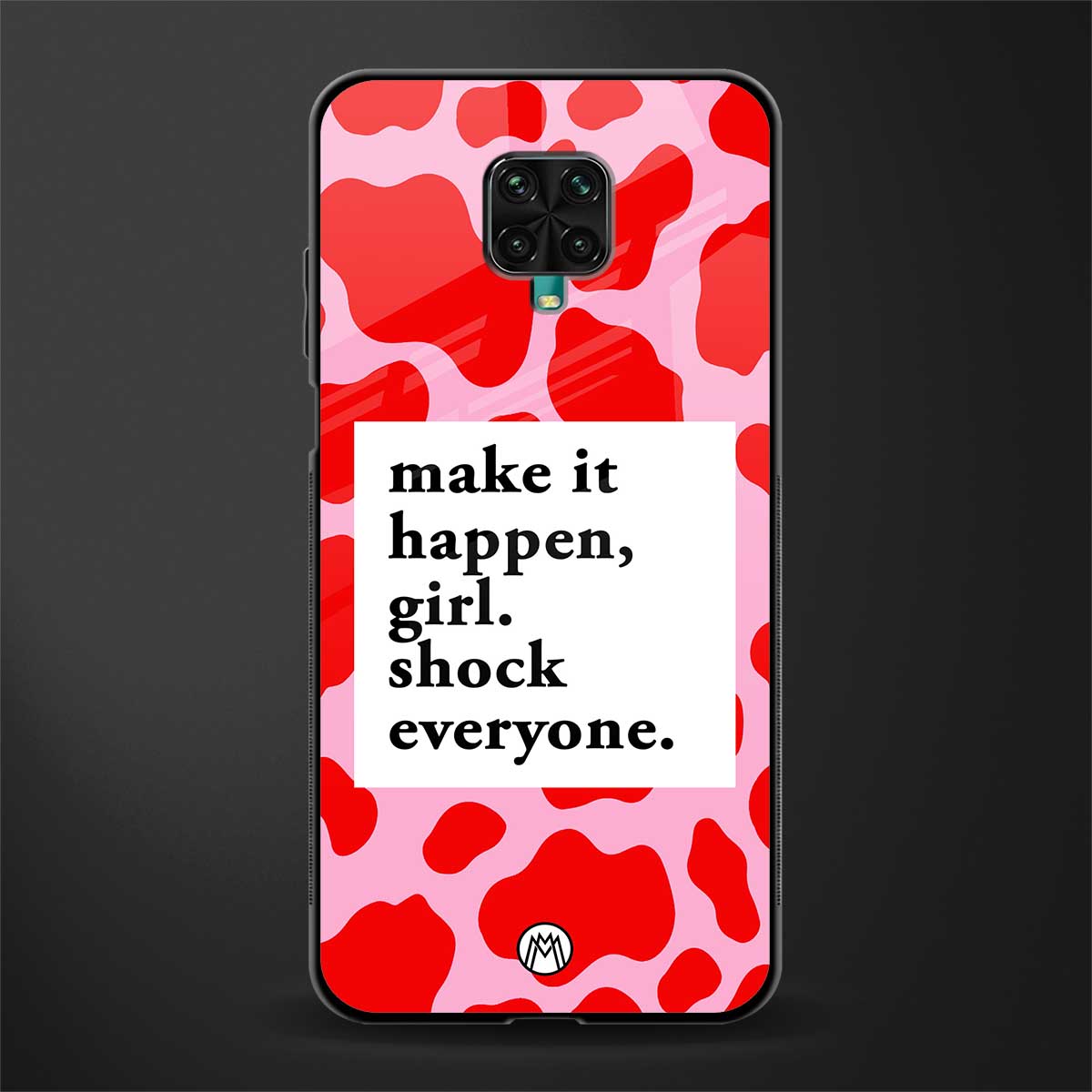 make it happen girl glass case for redmi note 9 pro image