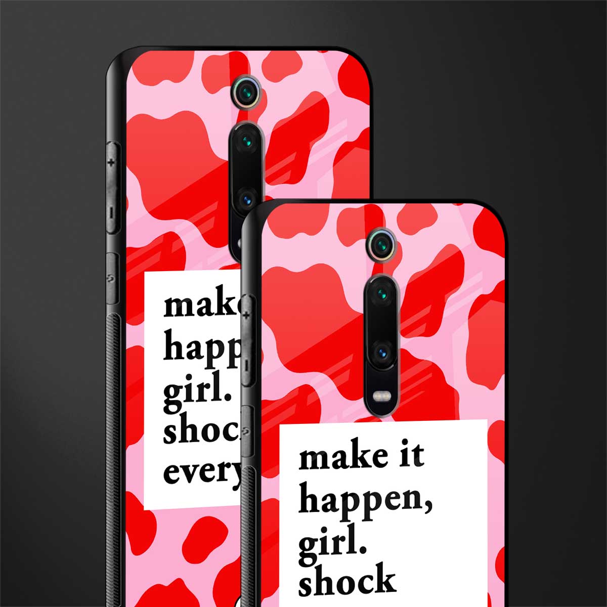 make it happen girl glass case for redmi k20 pro image-2