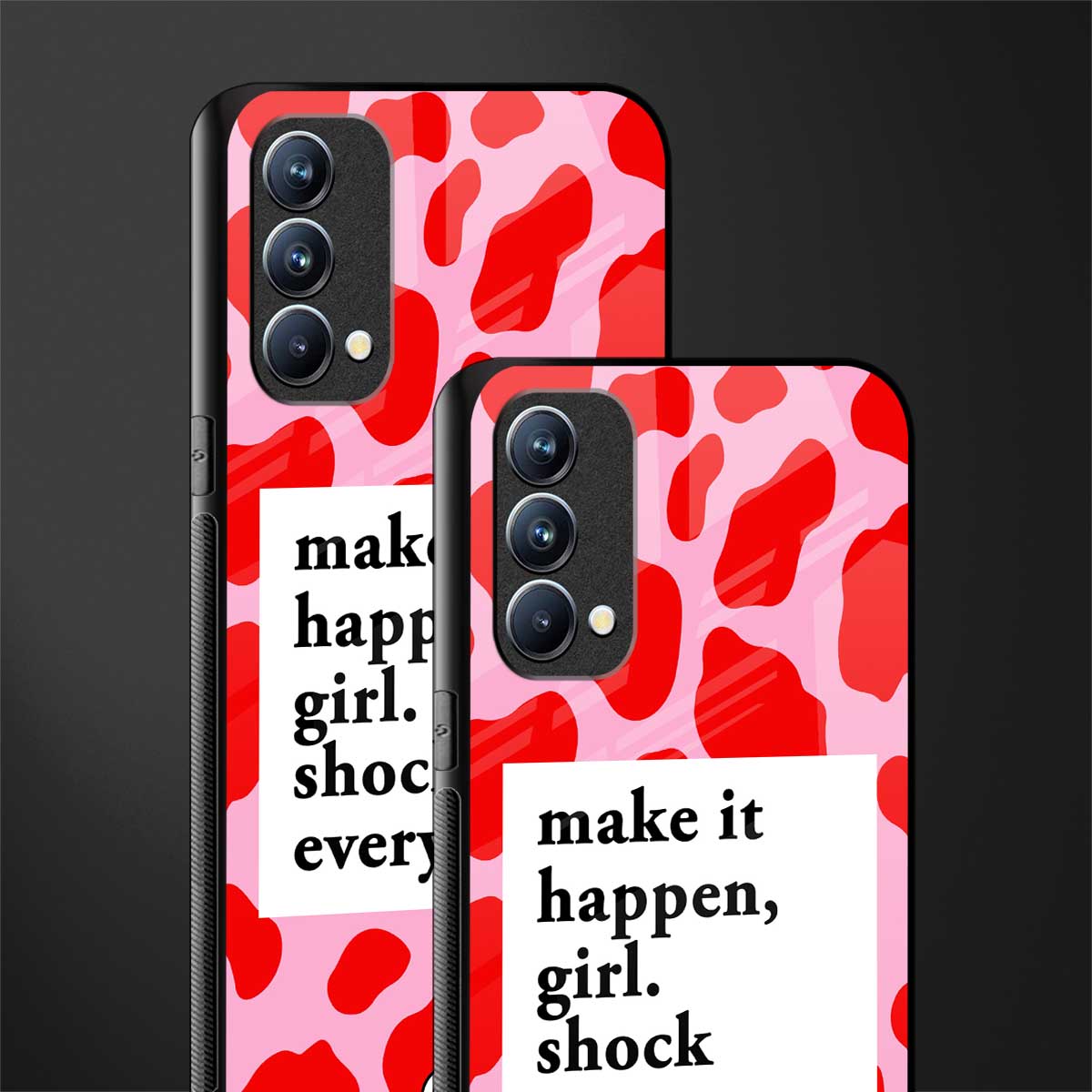 make it happen girl glass case for oppo f19s image-2