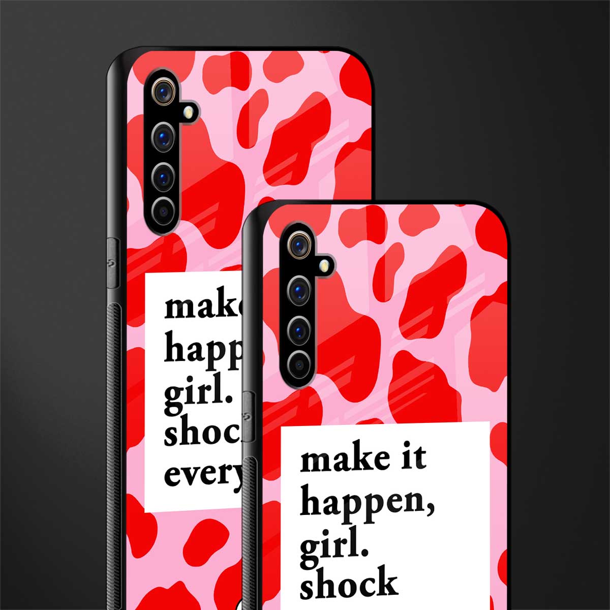 make it happen girl glass case for realme x50 pro image-2