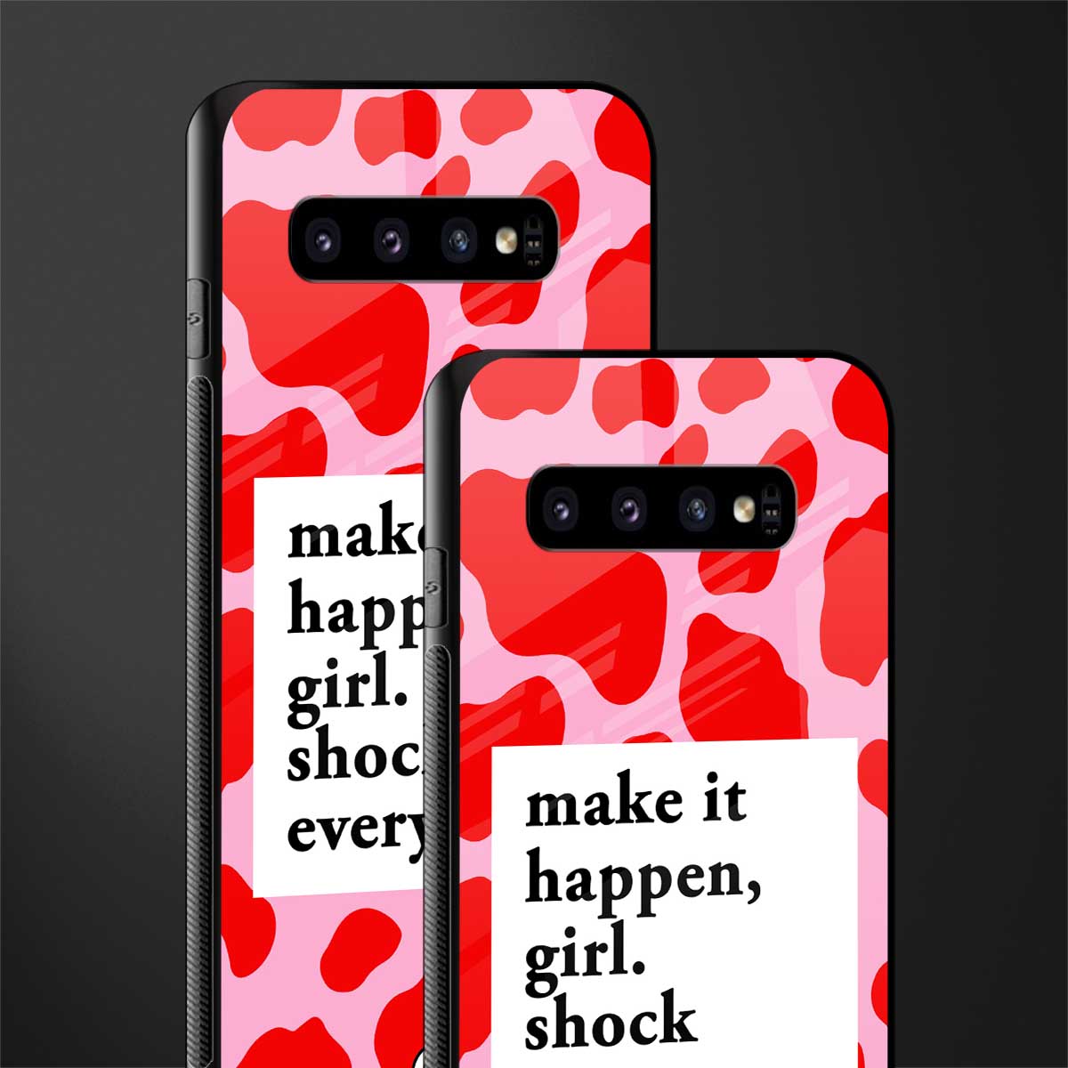 make it happen girl glass case for samsung galaxy s10 plus image-2