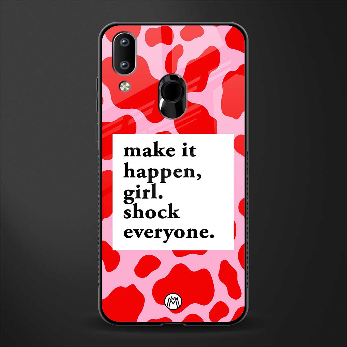make it happen girl glass case for vivo y91 image