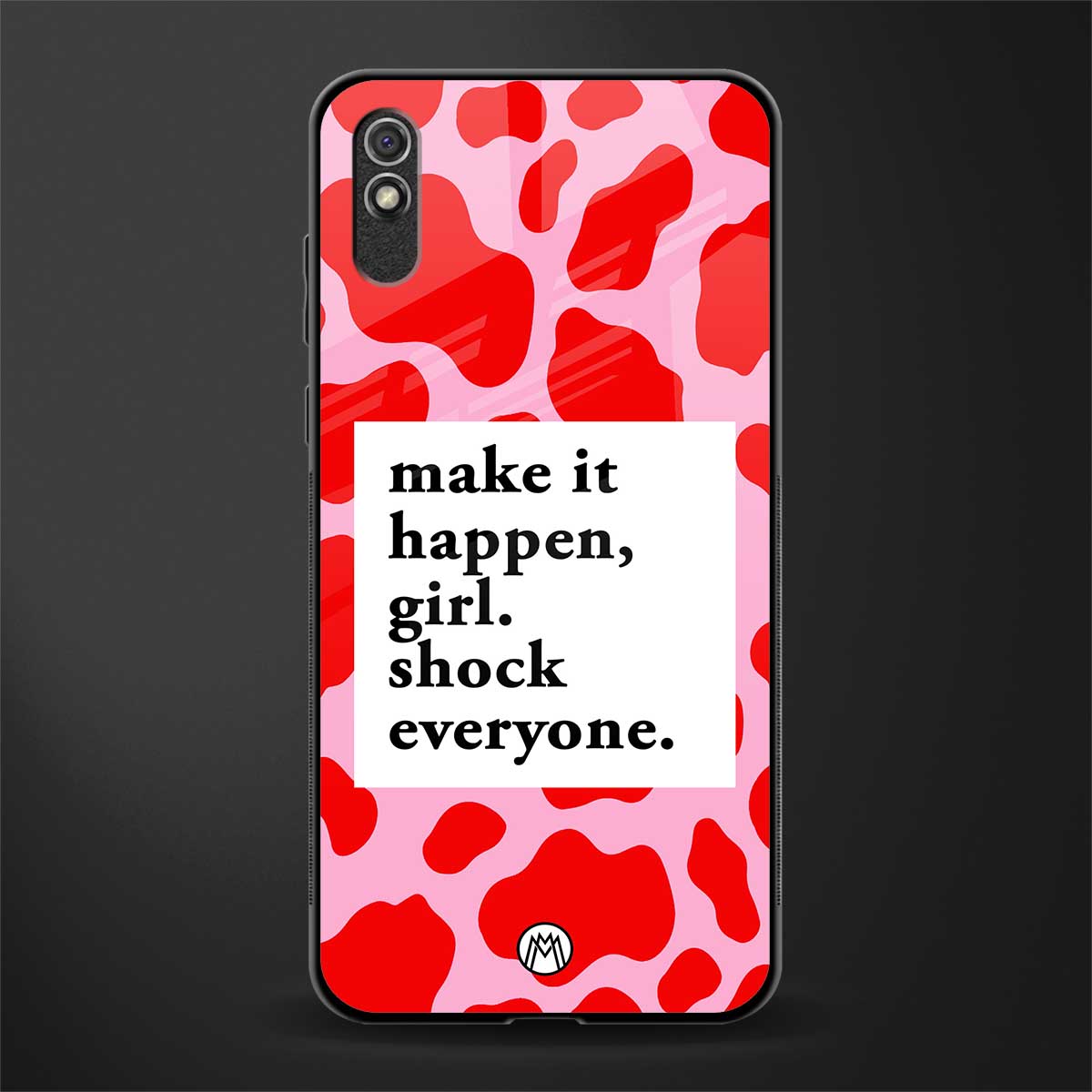 make it happen girl glass case for redmi 9a image
