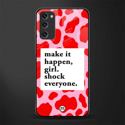 make it happen girl glass case for samsung galaxy s20 fe image