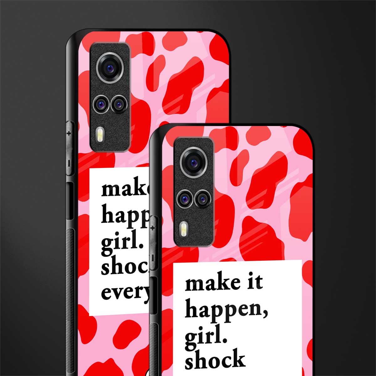 make it happen girl glass case for vivo y51 image-2