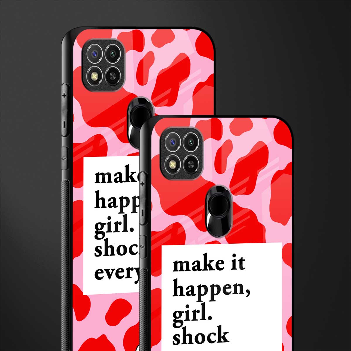 make it happen girl glass case for redmi 9 image-2