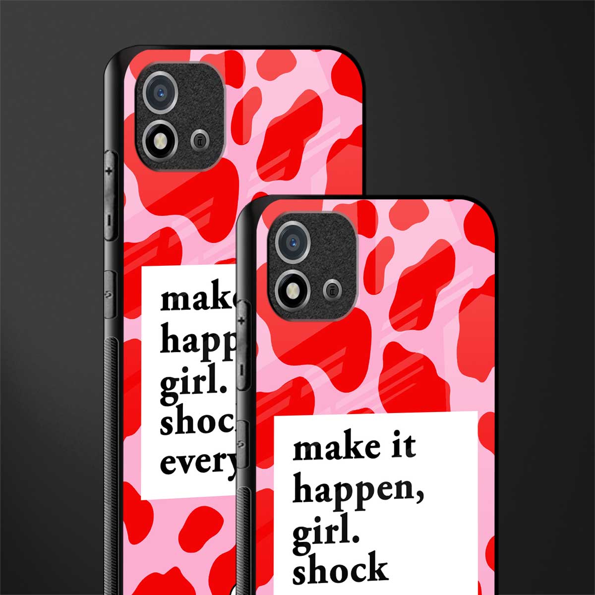 make it happen girl glass case for realme c20 image-2