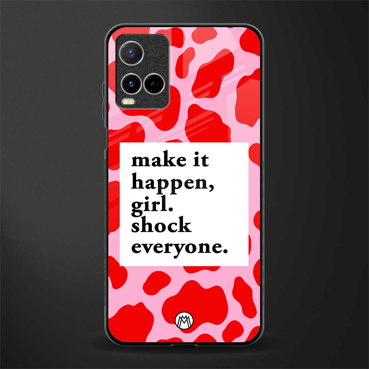 make it happen girl glass case for vivo y33s vivo y33t image