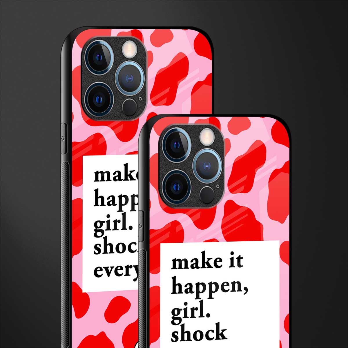 make it happen girl glass case for iphone 14 pro image-2