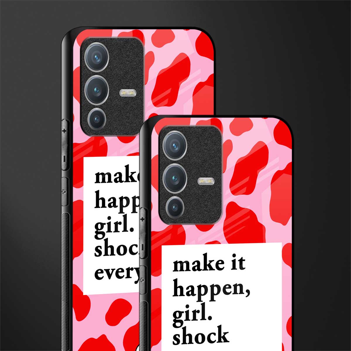 make it happen girl glass case for vivo v23 pro 5g image-2