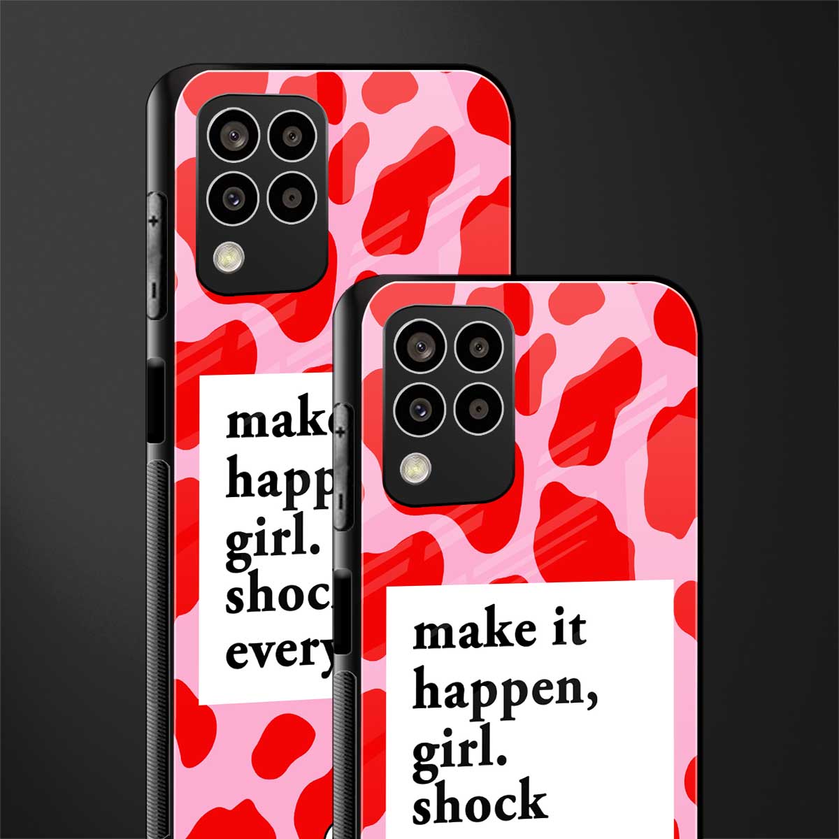 make it happen girl back phone cover | glass case for samsung galaxy m33 5g
