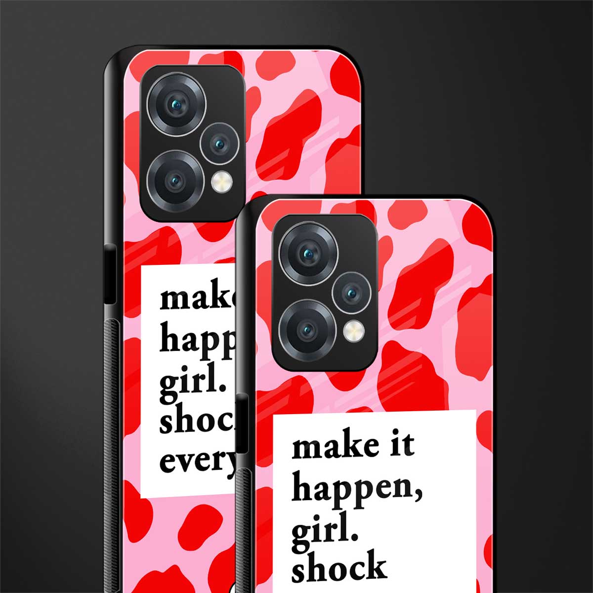 make it happen girl back phone cover | glass case for oneplus nord ce 2 lite 5g