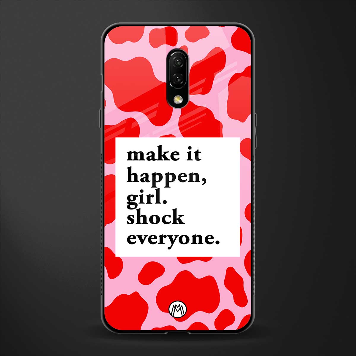 make it happen girl glass case for oneplus 7 image