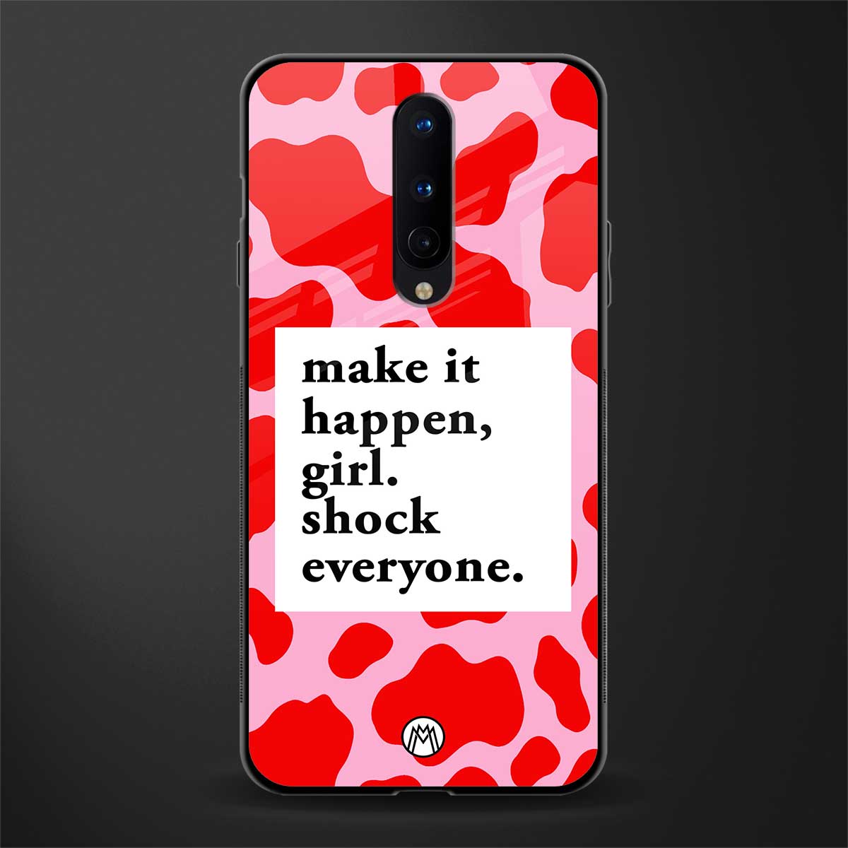 make it happen girl glass case for oneplus 8 image
