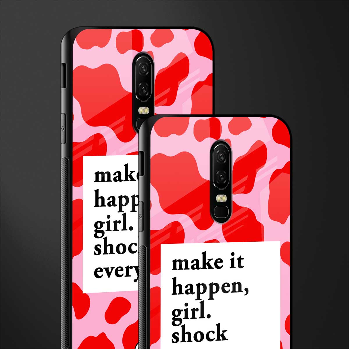 make it happen girl glass case for oneplus 6 image-2