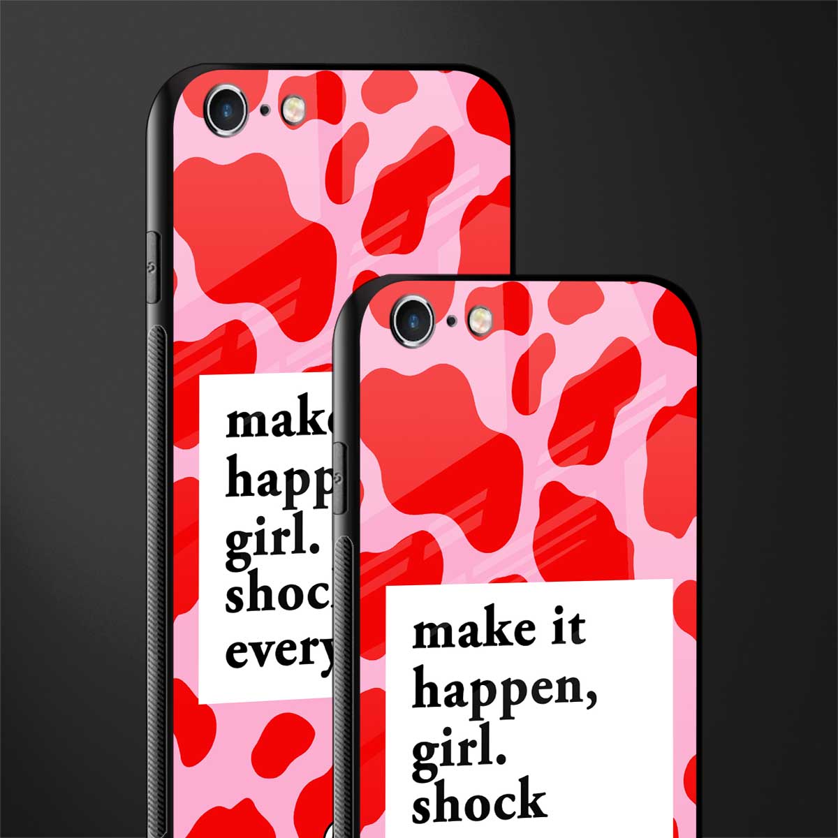 make it happen girl glass case for iphone 6s plus image-2