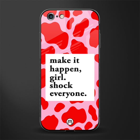 make it happen girl glass case for iphone 6 image