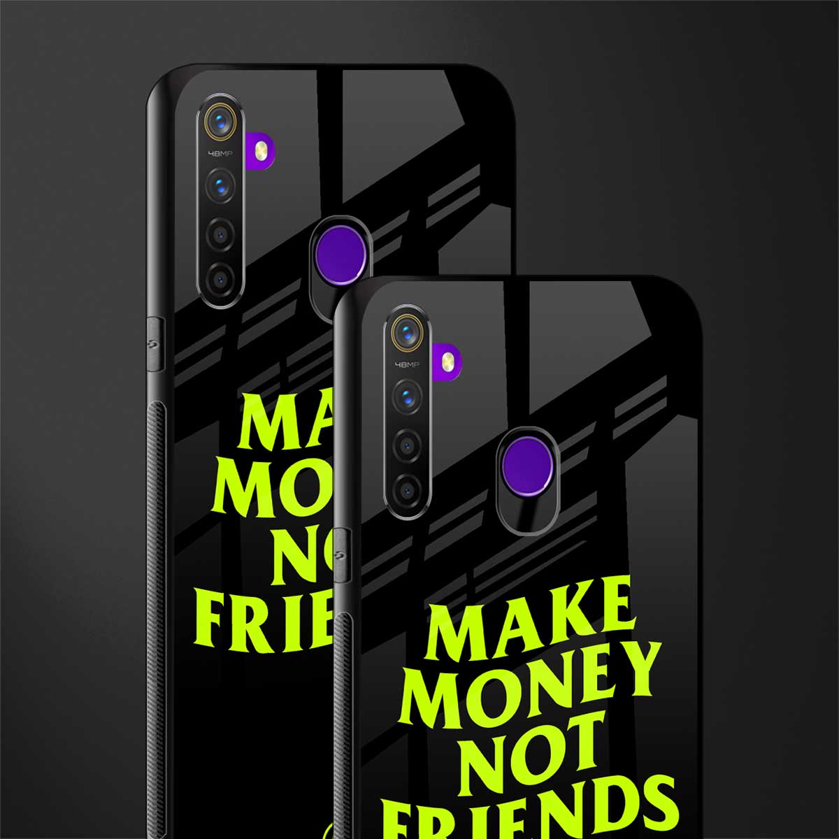 make money not friends glass case for realme 5s image-2