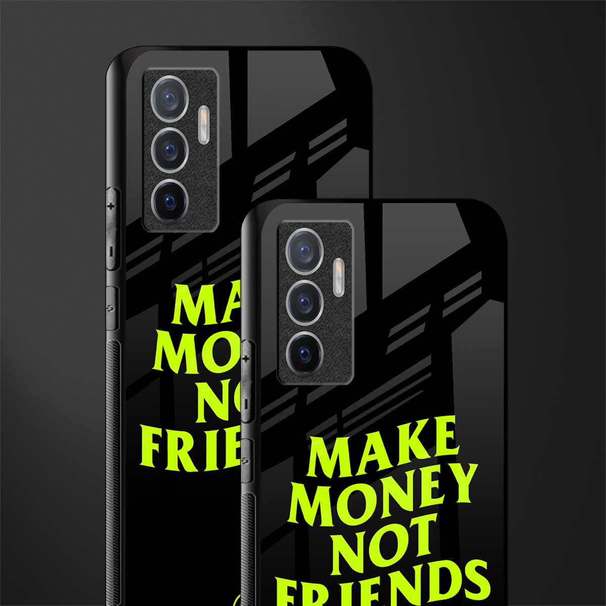 make money not friends glass case for vivo v23e image-2