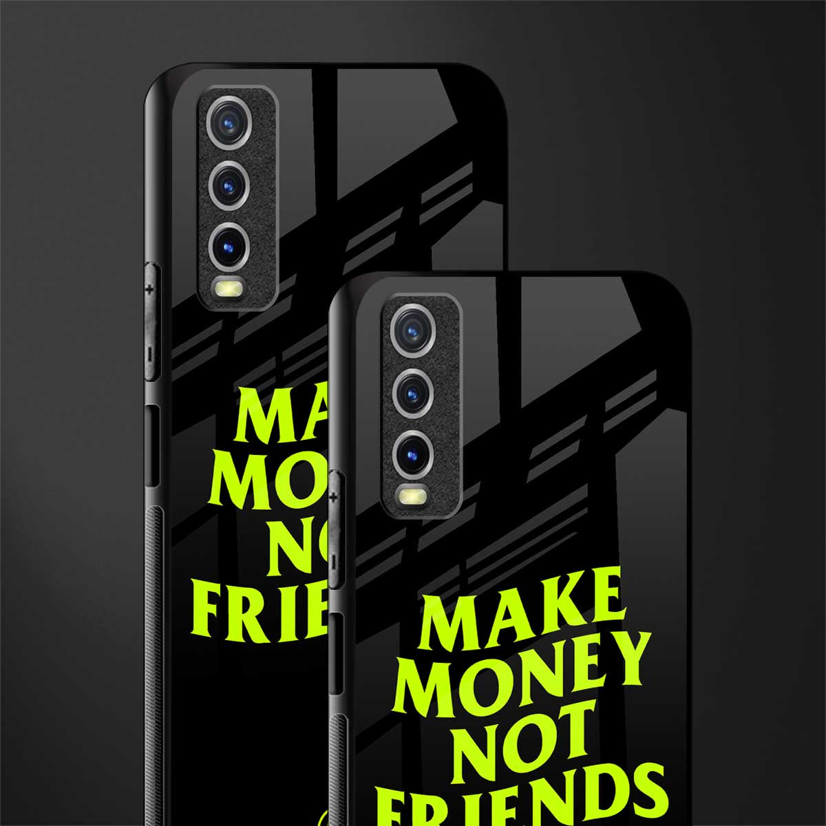 make money not friends glass case for vivo y20 image-2