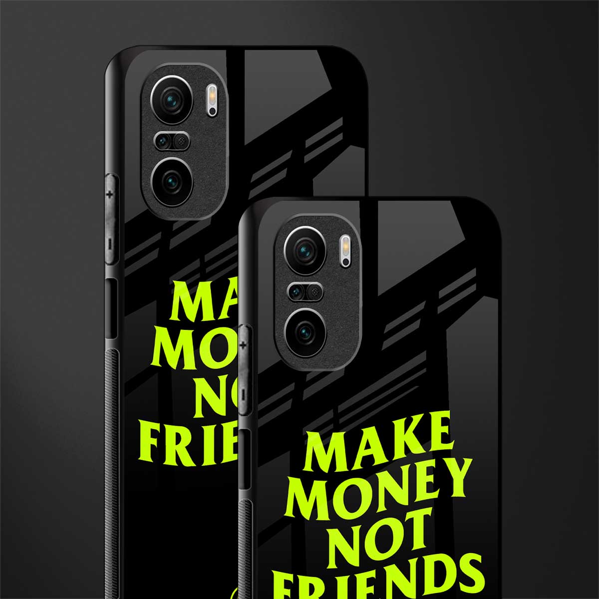 make money not friends glass case for mi 11x 5g image-2