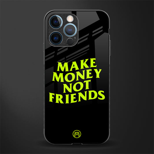 make money not friends glass case for iphone 14 pro image