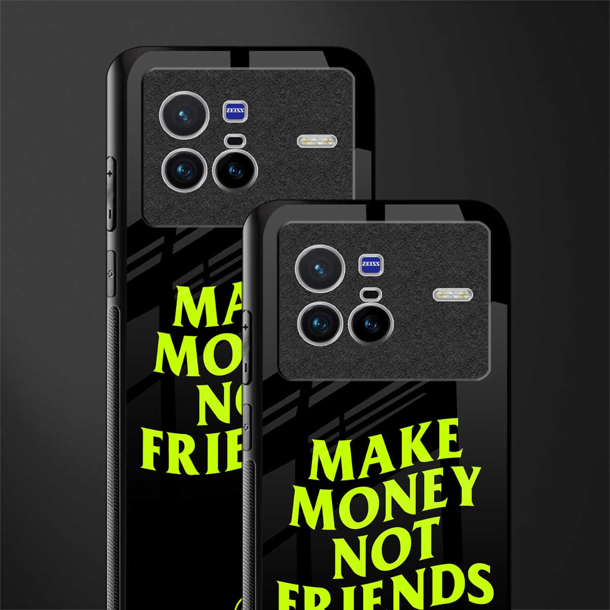 make money not friends glass case for vivo x80 image-2