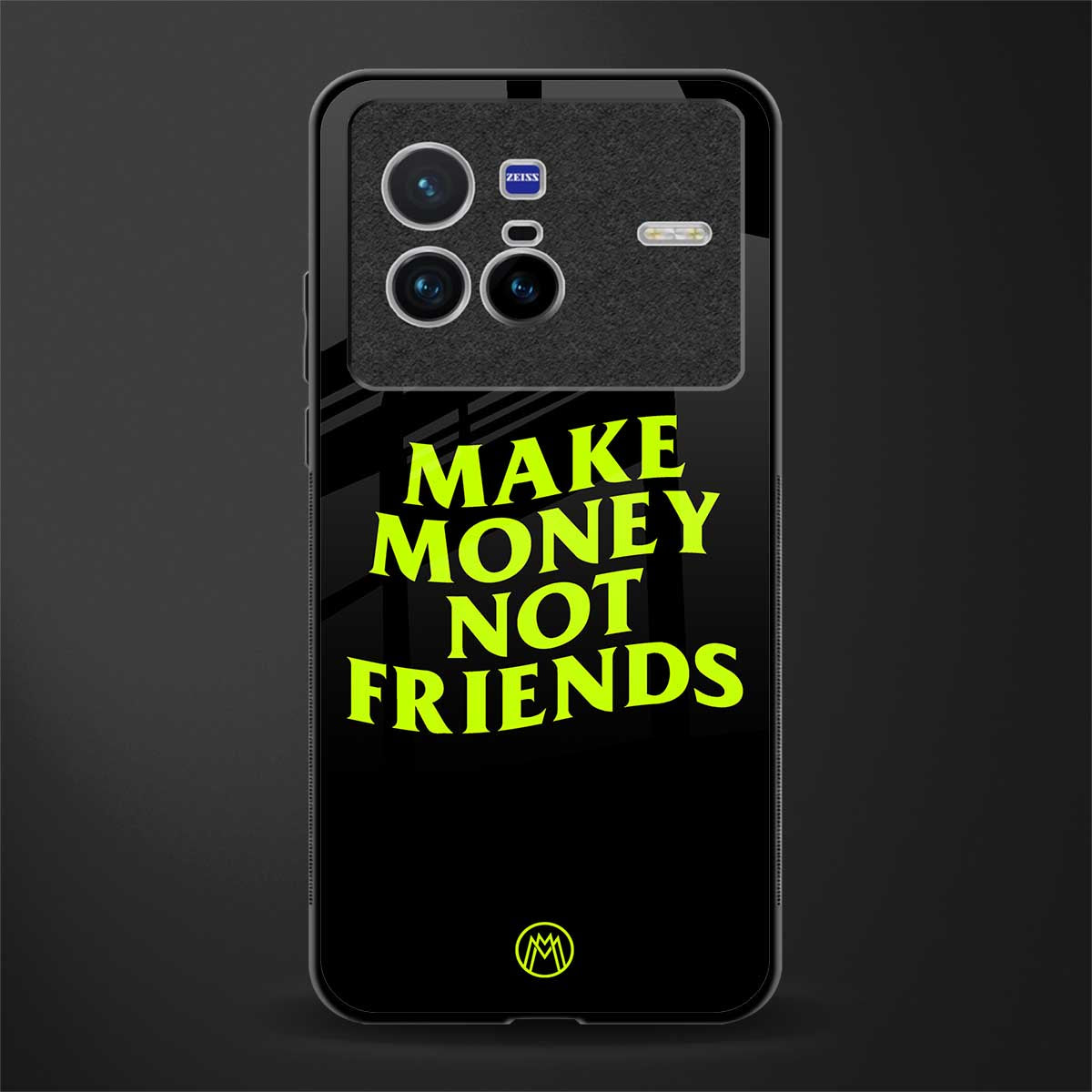 make money not friends glass case for vivo x80 image