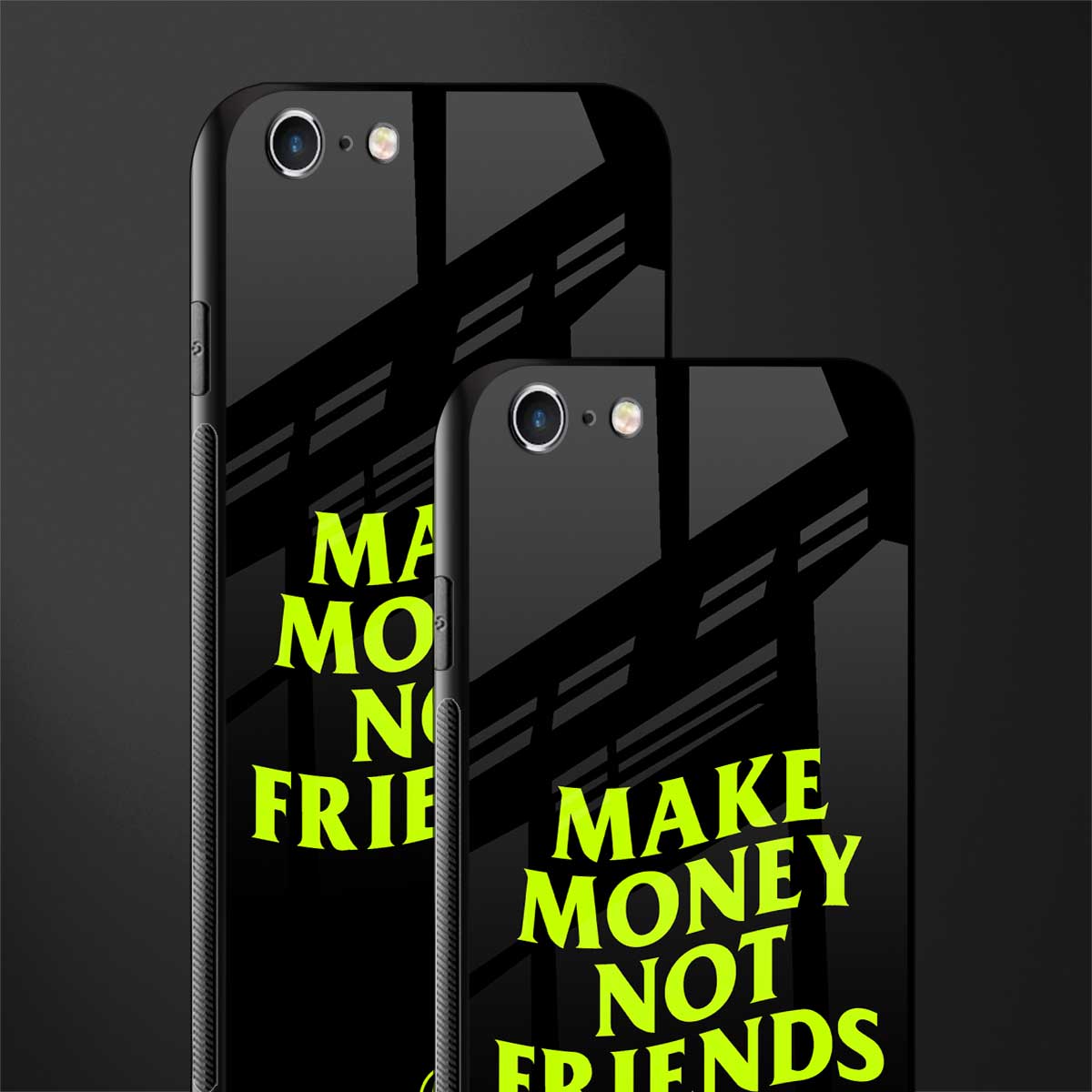 make money not friends glass case for iphone 6 image-2