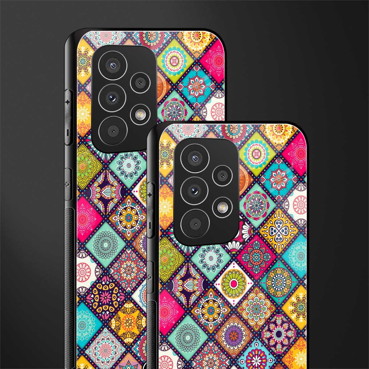 mandala art back phone cover | glass case for samsung galaxy a23