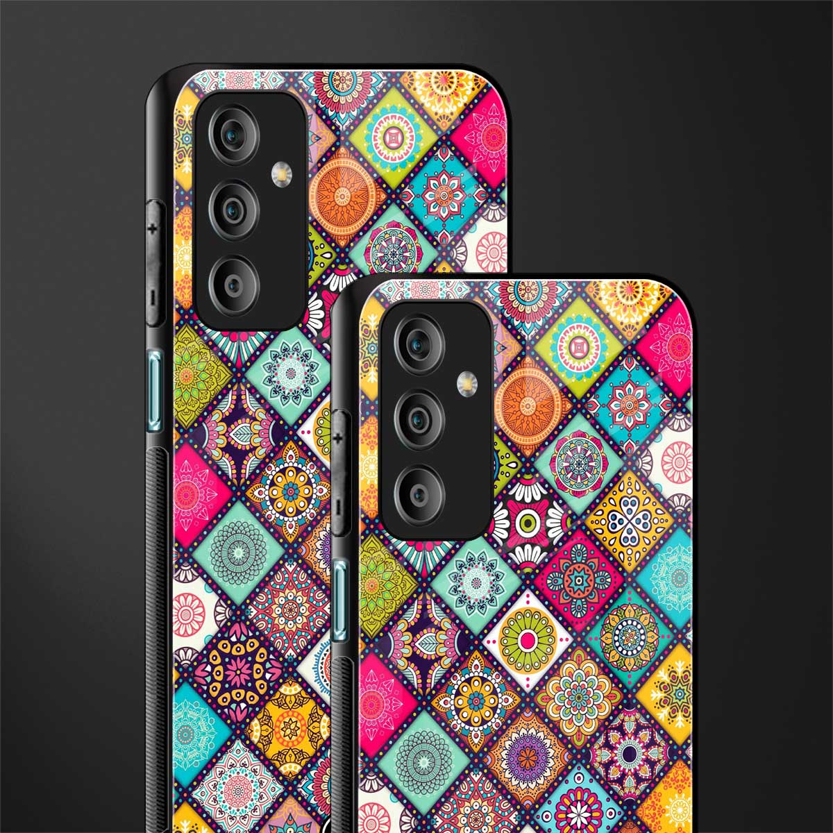 mandala art back phone cover | glass case for samsung galaxy f23 5g