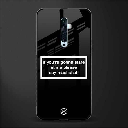 mashallah black edition glass case for oppo reno 2f image