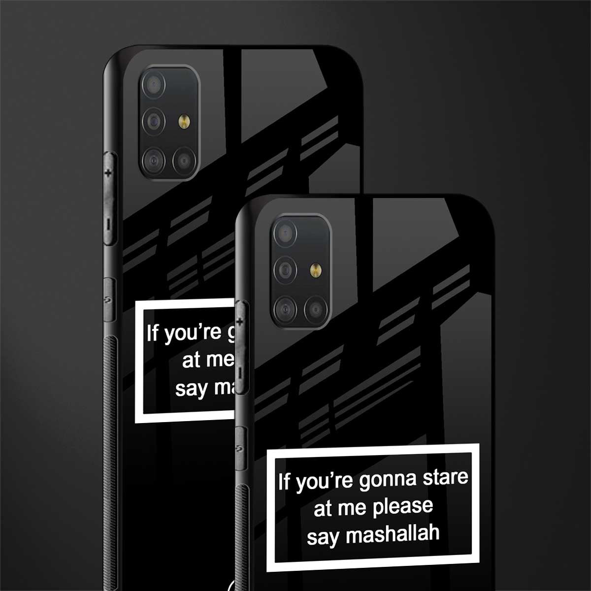 mashallah black edition glass case for samsung galaxy a51 image-2