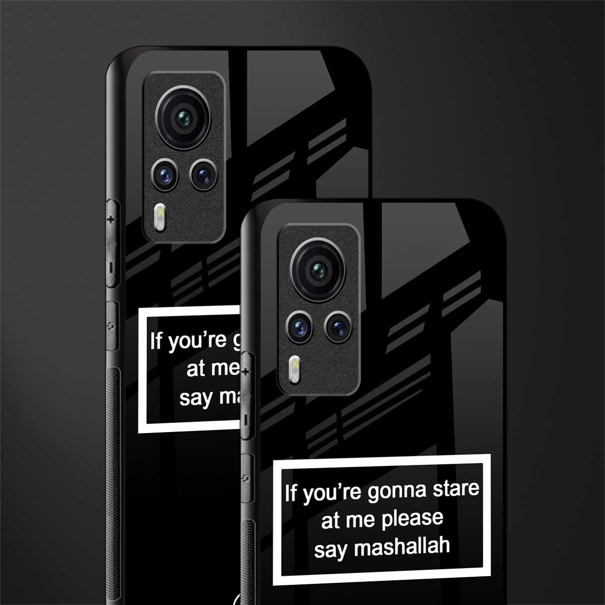 mashallah black edition glass case for vivo x60 pro image-2