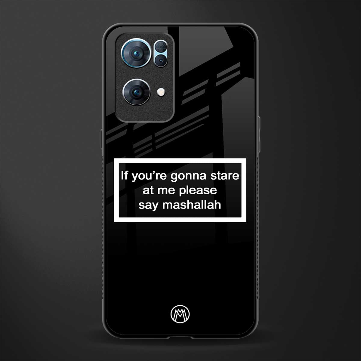 mashallah black edition glass case for oppo reno7 pro 5g image