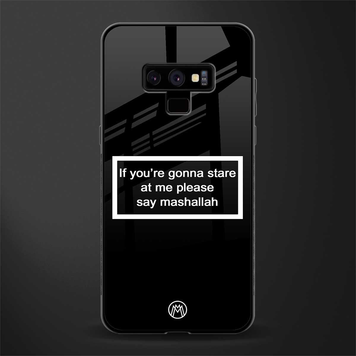 mashallah black edition glass case for samsung galaxy note 9 image