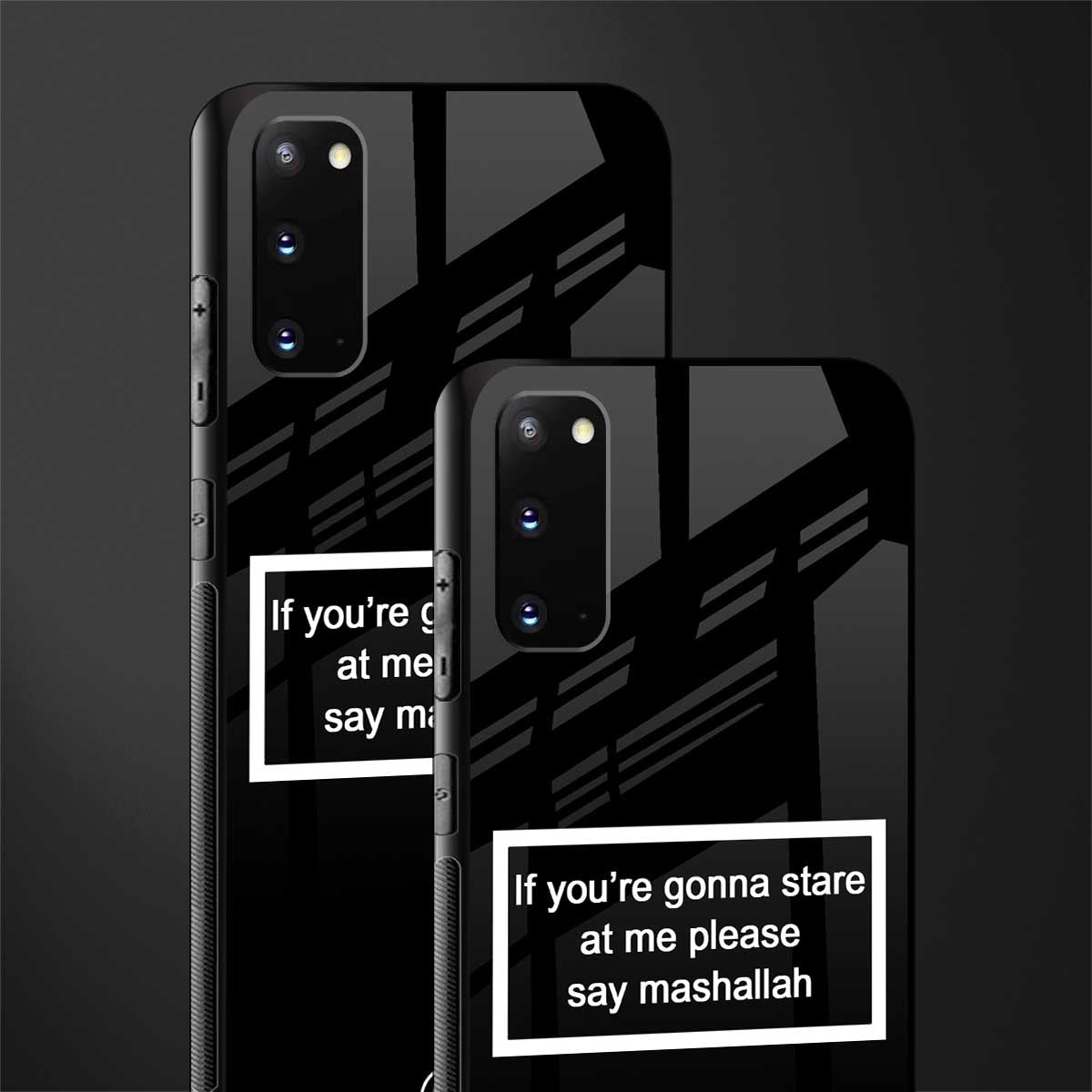 mashallah black edition glass case for samsung galaxy s20 image-2