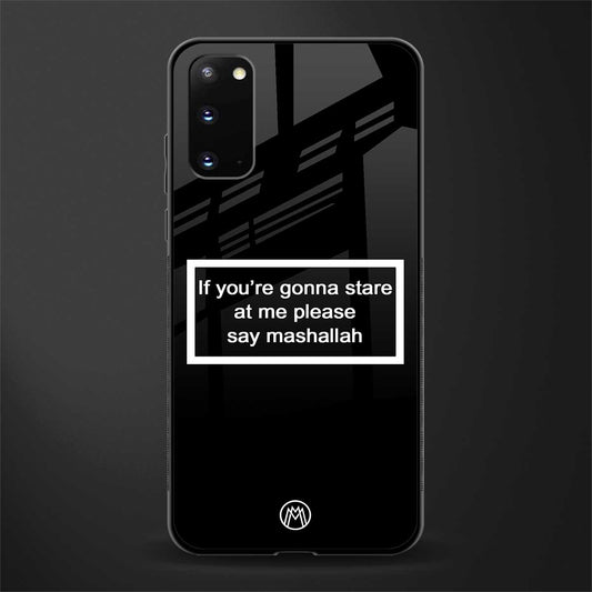 mashallah black edition glass case for samsung galaxy s20 image