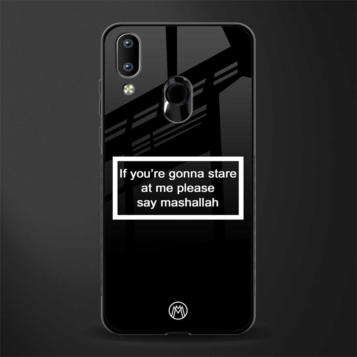 mashallah black edition glass case for vivo y95 image