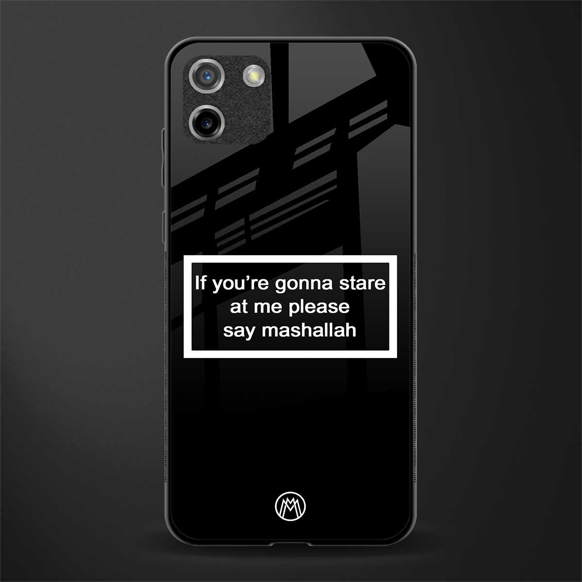 mashallah black edition glass case for realme c11 image