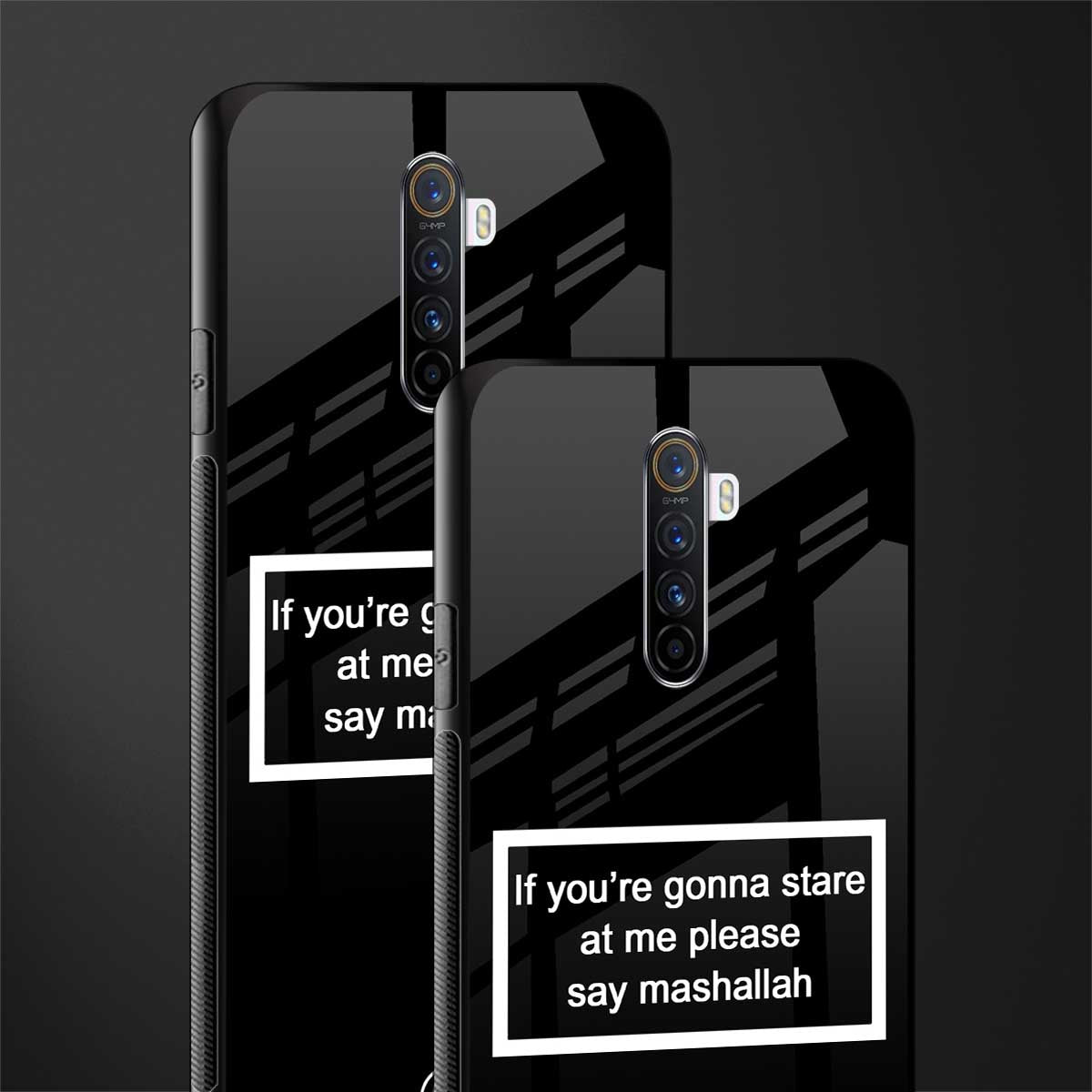 mashallah black edition glass case for realme x2 pro image-2